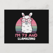73e verjaardag Llamazing Llama 73 jaar oude dag Briefkaart (Voorkant)