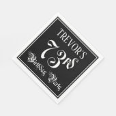 73e verjaardag Partij — Fancy Manuscript + de Naam Servet (Hoek)