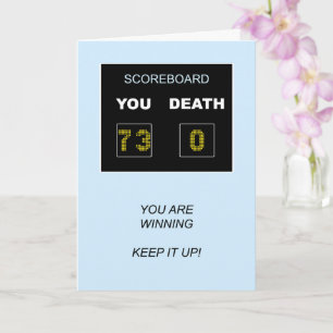 73e verjaardag scorebord kaart