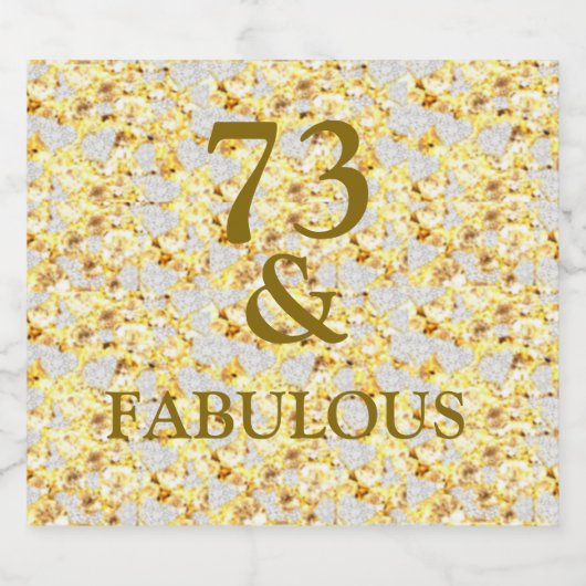 73e verjaardag sparkling wijnetiket (Enkel label)