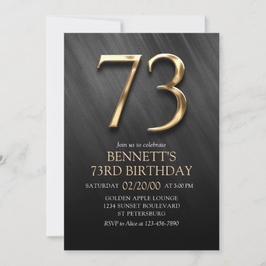 73e verjaardag uitnodiging (Voorkant)