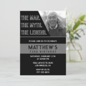 73e verjaardag Uitnodigingen Black Het Man De Lege (Staand voorkant)