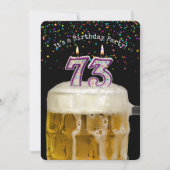 73e verjaardag van de bierpartij kaart (Voorkant)