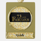 73e verjaardag verguld banner ornament (Voorkant)