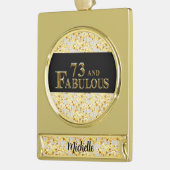 73e verjaardag verguld banner ornament (Links)