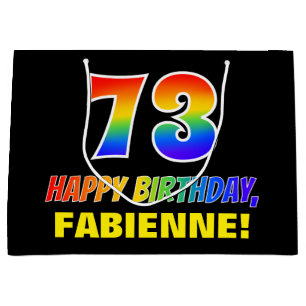 73e verjaardag: Vet, Vun, Eenvoudig, Regenboog 73 Groot Cadeauzakje