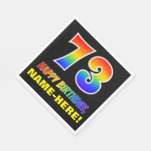 73e verjaardag: Vet, Vun, Eenvoudig, Regenboog 73 Servet (Hoek)