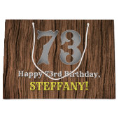 73e verjaardag: Westerne kijk op land, naam Groot Cadeauzakje (Voorkant)