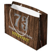 73e verjaardag: Westerne kijk op land, naam Groot Cadeauzakje (Achterkant Gekanteld)