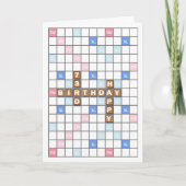 73e verjaardag, Word Game Board Kaart (Voorkant)