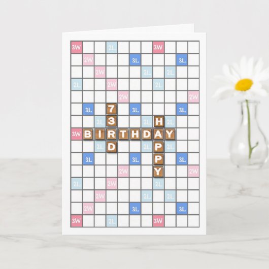 73e verjaardag, Word Game Board Kaart (Kleine Plant)