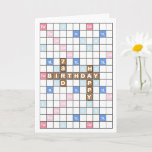 73e verjaardag, Word Game Board Kaart