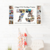 73e verjaardagsfeest Nummer 73 Fotocollage Spandoek (Insitu)