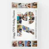 73e verjaardagsfeest Nummer 73 Fotocollage Spandoek (Verticaal)