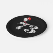 73e verjaardagsfeestballonnen papieren bordje (Gekanteld)