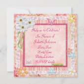 73e verjaardagsfeeststijl voor scrapbooking kaart (Achterkant)