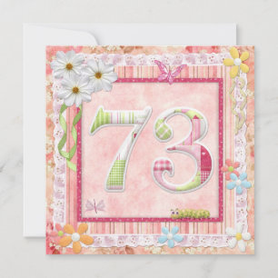 73e verjaardagsfeeststijl voor scrapbooking kaart