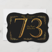 73rd, Birthday party 73rd, geweldige Gatsby, zwart Kaart (Voorkant)