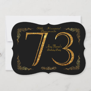 73rd, Birthday party 73rd, geweldige Gatsby, zwart Kaart