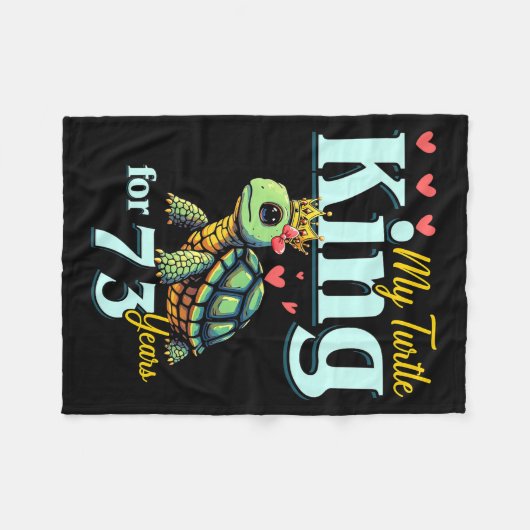 73rd Wedding Anniversary Couples My Turtle King Fo Fleece Deken (Voorkant (Horizontaal))