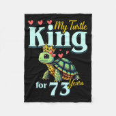 73rd Wedding Anniversary Couples My Turtle King Fo Fleece Deken (Voorkant)