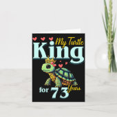 73rd Wedding Anniversary Couples My Turtle King Fo Kaart (Voorkant)