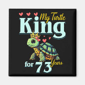 73rd Wedding Anniversary Couples My Turtle King Fo Magneet (Voorkant)