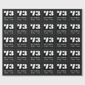 73ste verjaardag: Art Deco geïnspireerd look "73"  Cadeaupapier (Vlak)