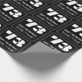 73ste verjaardag: Art Deco geïnspireerd look "73"  Cadeaupapier (Hoek)