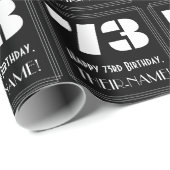 73ste verjaardag: Art Deco geïnspireerd look "73"  Cadeaupapier (Rol Hoek)