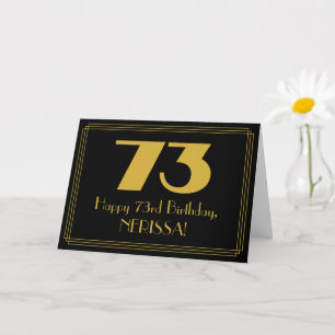 73ste verjaardag: Art Deco geïnspireerd look "73" Kaart
