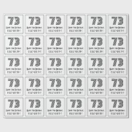 73ste verjaardag: Art Deco geïnspireerde stijl "73 Cadeaupapier