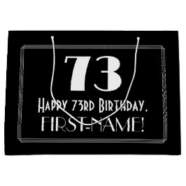 73ste verjaardag: Art Deco geïnspireerde stijl "73 Groot Cadeauzakje