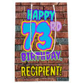 73ste verjaardag: Leuk, Urban Graffiti geïnspireer Medium Cadeauzakje (Achterkant)