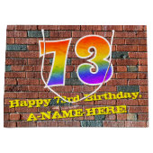 73ste verjaardag: Plezier, op graffiti geïnspireer Groot Cadeauzakje (Voorkant)