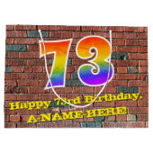 73ste verjaardag: Plezier, op graffiti geïnspireer Groot Cadeauzakje (Achterkant)