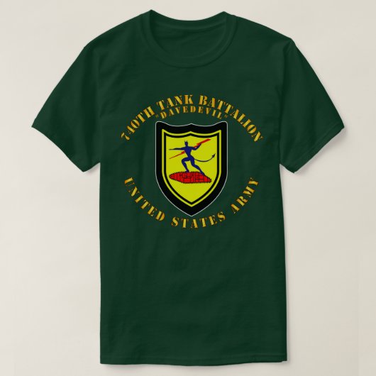 740e tankbataljon DUI T-shirt (Design voorkant)