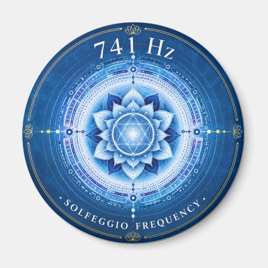741 Hz Solfeggio Frequentie Magneet (Voorkant)