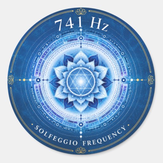 741 Hz Solfeggio Frequentie Sticker (Voorkant)