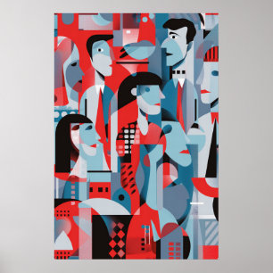 743 Urban Mosaic Alledaagse helden Poster