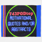 743PODtop Zazzle Store FLEECE DEKEN! Deken (Voorkant (Horizontaal))