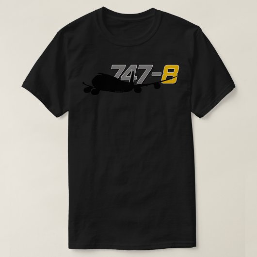 747 8 Jumbo Jet T-shirt (Design voorkant)