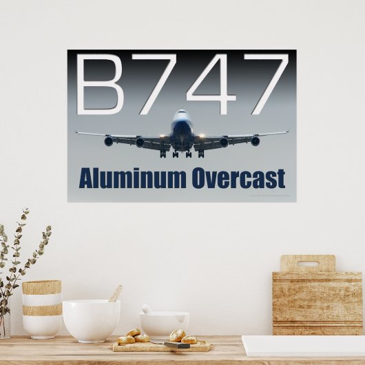 747 ALUMINIUMOVERCAST POSTER (Keuken)