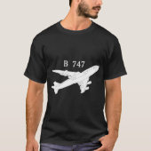 747 Door het Shirt getrokken met de hand Grafisch  (Voorkant)