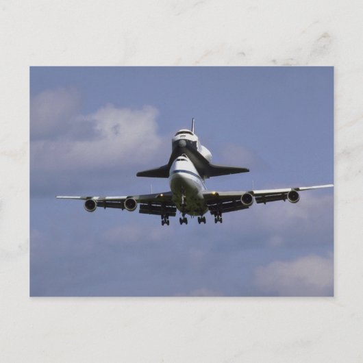 747 en shuttle arriving, Ottawa International Air Briefkaart (Voorkant)