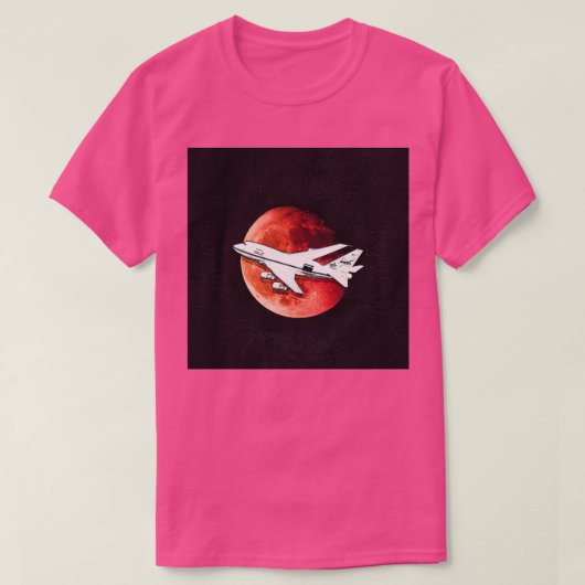 747 in de ruimte t-shirt (Design voorkant)