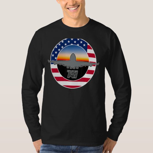747 Jumbo Jet Aviation Plane Spotting T-shirt (Voorkant)