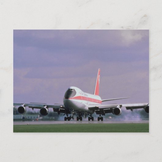 747 landen op de internationale luchthaven van Pea Briefkaart (Voorkant)