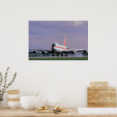 747 landen op de internationale luchthaven van Pea Poster (Keuken)