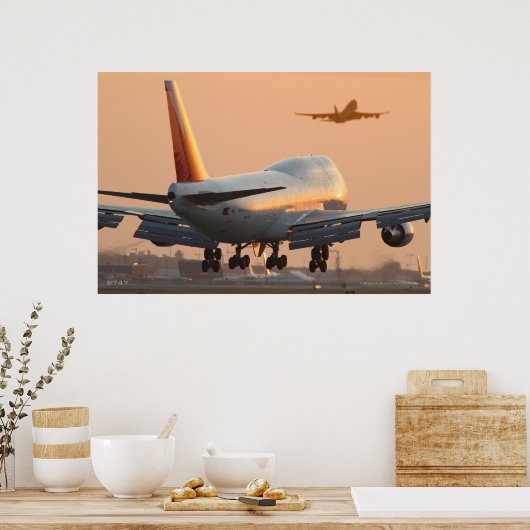 747 LUCHTVAARTMAATSCHAPPIJ POSTER (Keuken)